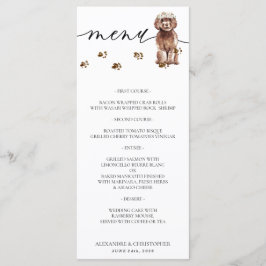 ブラウンキャバプーの子犬の結婚式パーティー メニュー