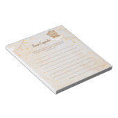 ブラウンキュート熊ベビーシャワー時間カプセル ノートパッド (アングル)