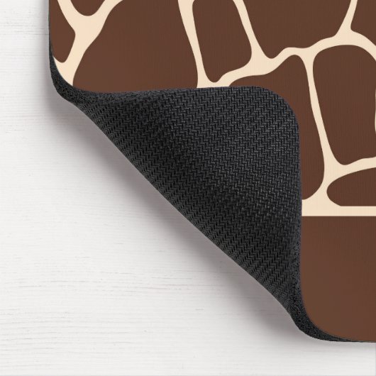 ブラウンキリンアニマルプリントカスタムカッシブ名 マウスパッド (コーナー)