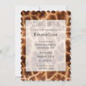 ブラウンキリンプリント 招待状 (正面)