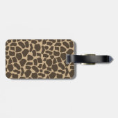 ブラウンキレーフパターンプリント ラゲッジタグ (裏面横)