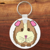 ブラウンギニアブタ キーホルダー (正面)