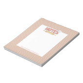 ブラウンギンガムクッキーフォントレシピメモ帳 ノートパッド (回転)