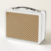 ブラウンクラシックチェッカーボードバイシャーリーテイラー メタルランチボックス (裏面)