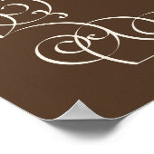 ブラウンクラシックムスリム結婚イスラム教のポスター ポスター (角)