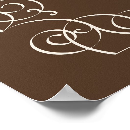 ブラウンクラシックムスリム結婚イスラム教のポスター ポスター (角)