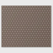 ブラウンクラシックヴィンテージ水玉模様forホリデーギフト ラッピングペーパー (フラット)