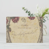 ブラウンクラシックヴィンテージ結婚のインベストメント 招待状 (スタンド正面)