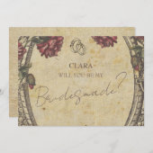 ブラウンクラシックヴィンテージ結婚のインベストメント 招待状 (正面/裏面)