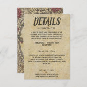 ブラウンクラシックヴィンテージ結婚ズ エンクロージャーカード (正面/裏面)