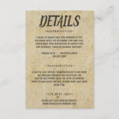 ブラウンクラシックヴィンテージ結婚ズ エンクロージャーカード (正面)