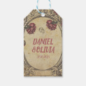 ブラウンクラシックヴィンテージ結婚ズ ギフトタグ (正面)