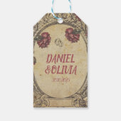 ブラウンクラシックヴィンテージ結婚ズ ギフトタグ (裏面)