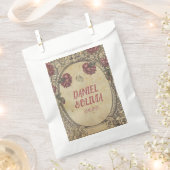 ブラウンクラシックヴィンテージ結婚ズ フェイバーバッグ (クリップ留めされた状態)