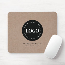 ブラウンクラフトカスタム文字ロゴ&ビジネスブランド マウスパッド