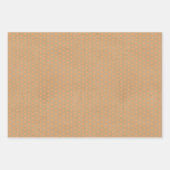 ブラウンクラフト上の夏のオフェイクレ素朴ンジの線 ラッピングペーパーシート (正面3)