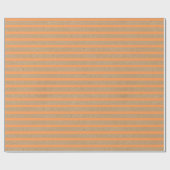 ブラウンクラフト上の夏のオフェイクレ素朴ンジの線 ラッピングペーパー (フラット)