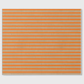 ブラウンクラフト上の夏のオフェイクレ素朴ンジの線 ラッピングペーパー (フラット)