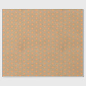 ブラウンクラフト上の夏フェイクのオ素朴レンジドット ラッピングペーパー (フラット)