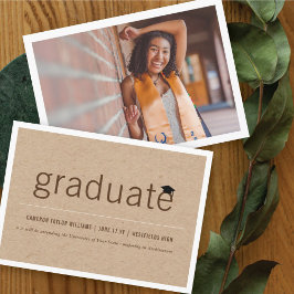 ブラウンクラフト最小主義の大学院写真卒業 案内状