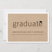 ブラウンクラフト最小主義の大学院写真卒業 案内状 (正面)