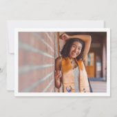 ブラウンクラフト最小主義の大学院写真卒業 案内状 (裏面)