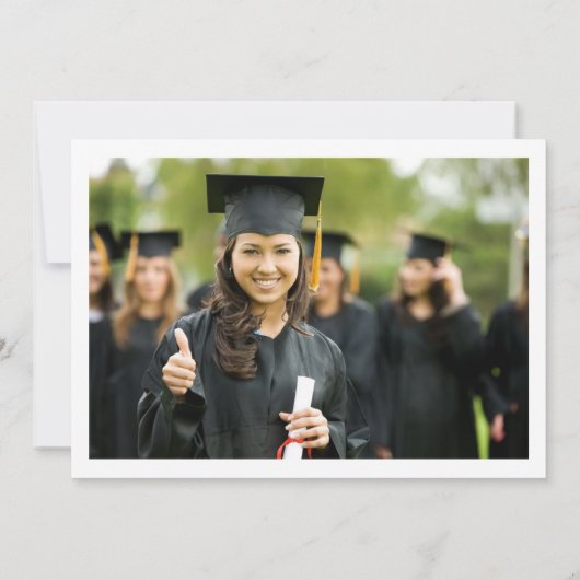 ブラウンクラフト最小主義の大学院写真卒業 案内状 (裏面)