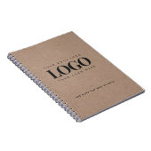 ブラウンクラフト紙のようなラウンドロゴのビジネスカスタムノート ノートブック (右側)