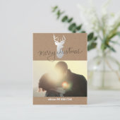 ブラウンクラフト紙シルバートナディアクリスマスフォト シーズンポストカード (スタンド正面)