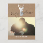 ブラウンクラフト紙シルバートナディアクリスマスフォト シーズンポストカード (正面)