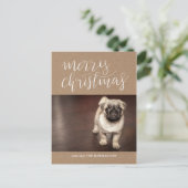 ブラウンクラフト紙メリークリスマススクリプト | フォト シーズンポストカード (スタンド正面)