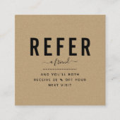 ブラウンクラフト紙モダン&ミニマリスト追加ロゴ 紹介カード (正面)