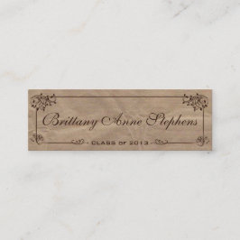 ブラウンクラフト紙卒業名カード挿入 コーリングカード