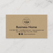 ブラウンクラフト紙 ロゴを追加 オーダーメイド ミニマル ロイヤリティカード (裏面)