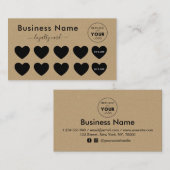 ブラウンクラフト紙 ロゴを追加 オーダーメイド ミニマル ロイヤリティカード (正面/裏面)