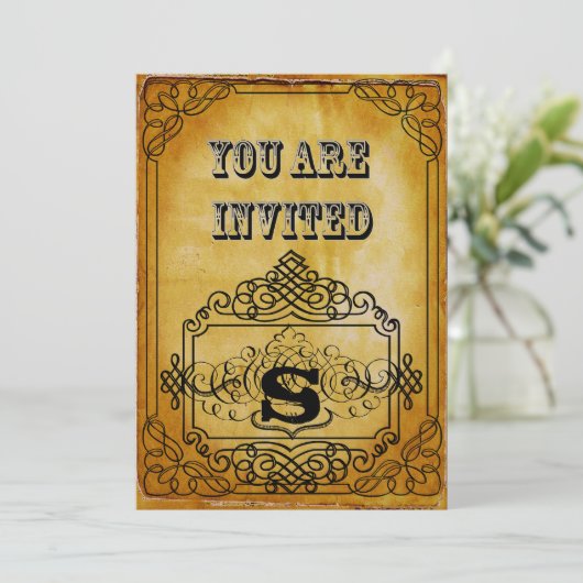 ブラウンクラフト素朴紙結婚ズ 招待状 (スタンド正面)