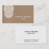 ブラウンクラ素朴フト紙マンダラドリームキャッチャー 名刺 (正面/裏面)