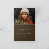 ブラウンクリエレガントームクリスマスツリー折り畳み写真 シーズンカード (内部)