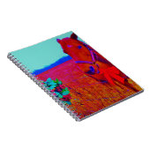 ブラウンクリスマスカラーホース：名前を追加 ノートブック (右側)