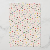 ブラウンクリスマスクッキー飾のパーティの招待状 箔招待状 (裏面)