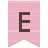 ブラウンクリスマスクッキー飾のパーティーバナー バンティングフラッグ (第3の旗)