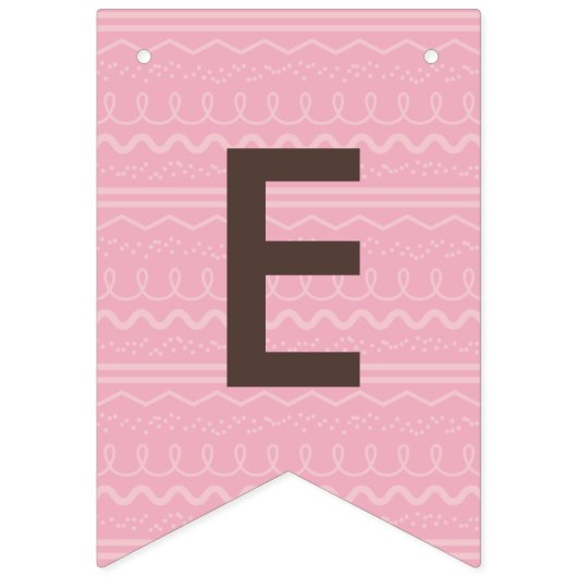 ブラウンクリスマスクッキー飾のパーティーバナー バンティングフラッグ (第3の旗)