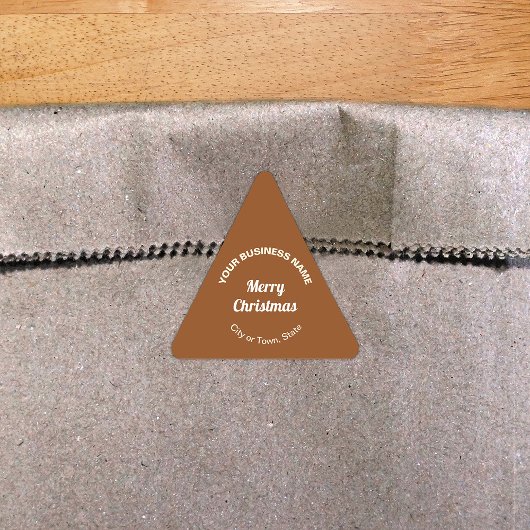 ブラウンクリスマスビジネス三角形の形状シール 三角形シール