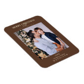 ブラウンクリスマスモダンの洗練された写真家族 マグネット (右側)