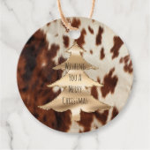 ブラウンクリームウエスタンコウィドクリスマス フェイバータグ (正面)