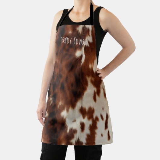 ブラウンクリームウエスタンコウィド エプロン (インサイチュ)