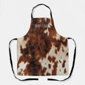 ブラウンクリームウエスタンコウィド エプロン (正面)