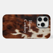 ブラウンクリームウエスタンコウィド iPhoneケース (裏面横)