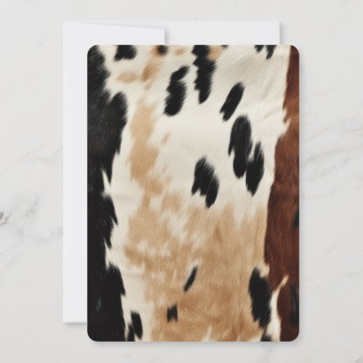 ブラウンクリームウエスタンコ結婚ウィド 招待状 (裏面)