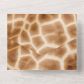 ブラウンクリームキレーフサファリ オールインワン招待状 (裏面)